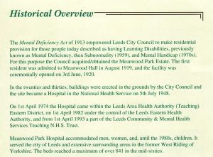 Meanwood Park Hospital 1919 - 1996