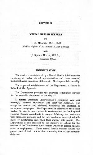 The Mental Health Services Leeds 1959 page 01