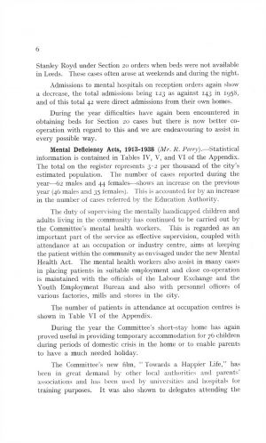 The Mental Health Services Leeds 1959 page 6