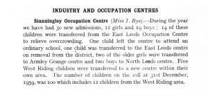 Stanningley Occupation Centre 1959