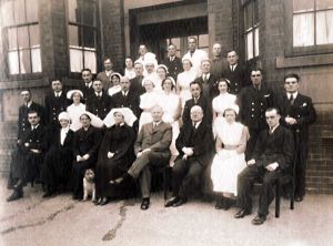 Westwood Hospital, Bradford.  Opening on July 28,1933 the hospital comprised of 7 blocks.  The buildings were arranged in such a way that patients could be accommodated according to their mental abilities